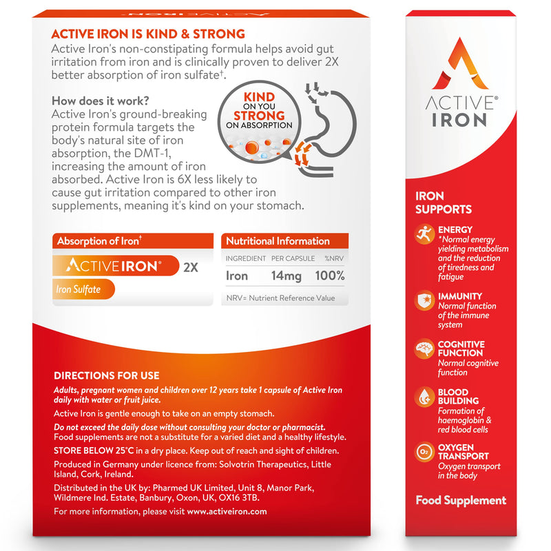 Active Iron | 14mg | Triple Pack | 90 Capsules