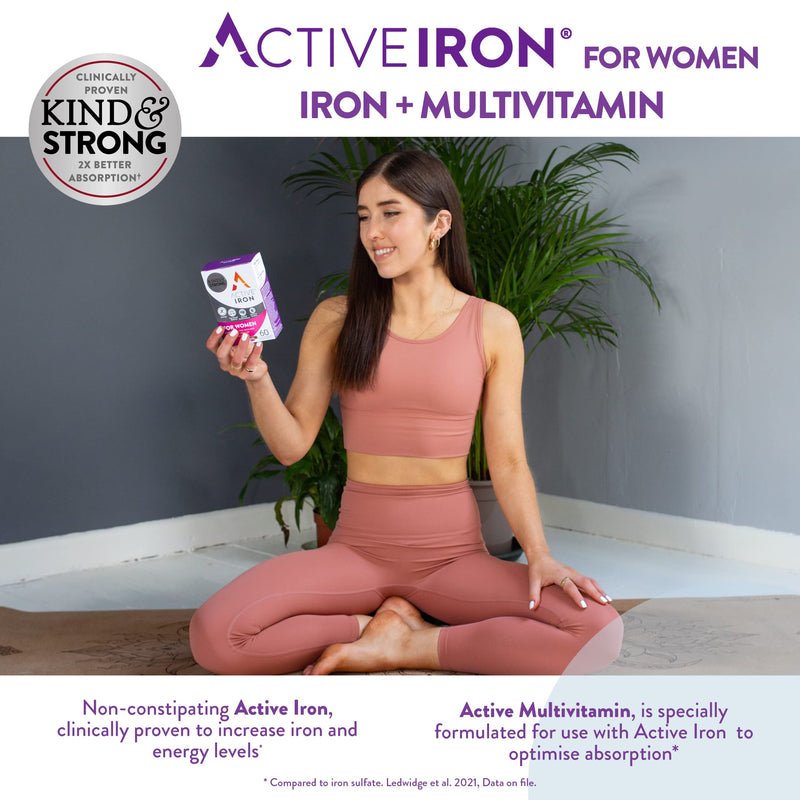Active Iron For Women With Active Multivitamin | 30 Iron Capsules and 30 Active Multivitamins