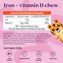 Active Iron Kids | Iron for Kids | 30 Blackcurrant Flavoured Chews