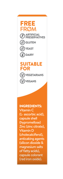 Active Immune | Vitamin D C and Zinc | 30 Capsule Pack