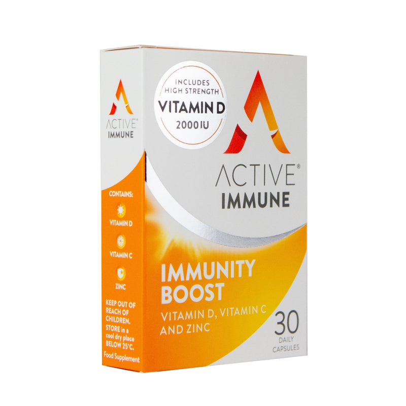 Active Immune | Vitamin D C and Zinc | 30 Capsule Pack